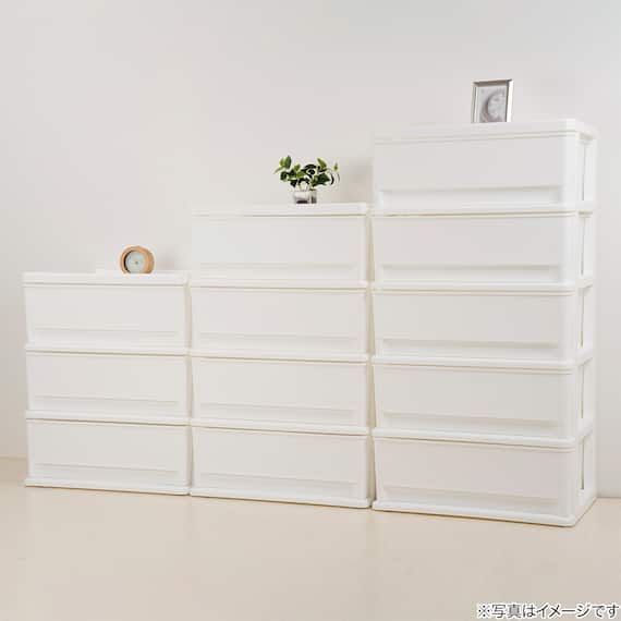 リビングチェスト 4段(FD2-WH) 4枚目画像