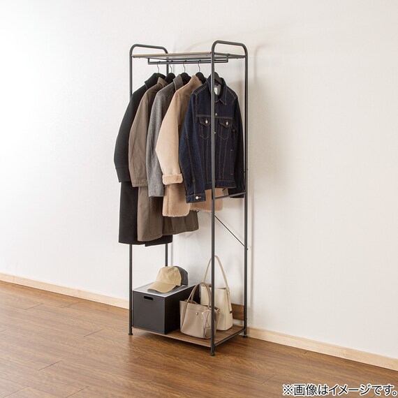 2段ハンガーラック(CS2G02 ブラック) 4枚目画像