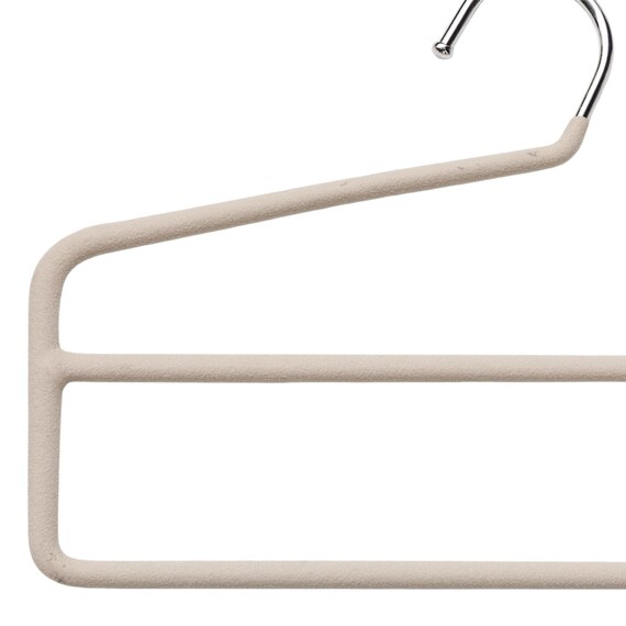 すべりにくい2段ハンガー(YK2G-S35 幅35cm モカ) 3枚目画像