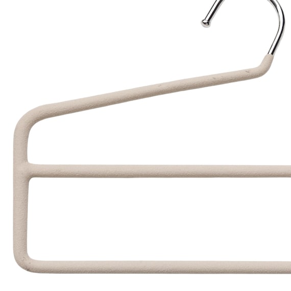 すべりにくい2段ハンガー(YK2G-S35 幅35cm モカ) 3枚目画像