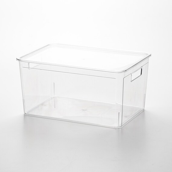 積み重ねできる ふた付き クリア収納ボックス S 6枚目画像
