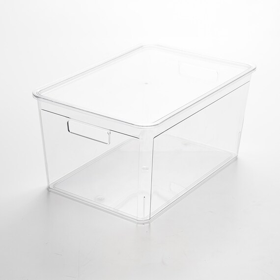 積み重ねできる ふた付き クリア収納ボックス S 7枚目画像