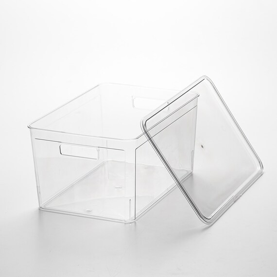 積み重ねできる ふた付き クリア収納ボックス S 9枚目画像