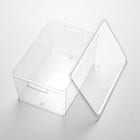 積み重ねできる ふた付き クリア収納ボックス S 10枚目画像