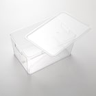積み重ねできる ふた付き クリア収納ボックス S 11枚目画像