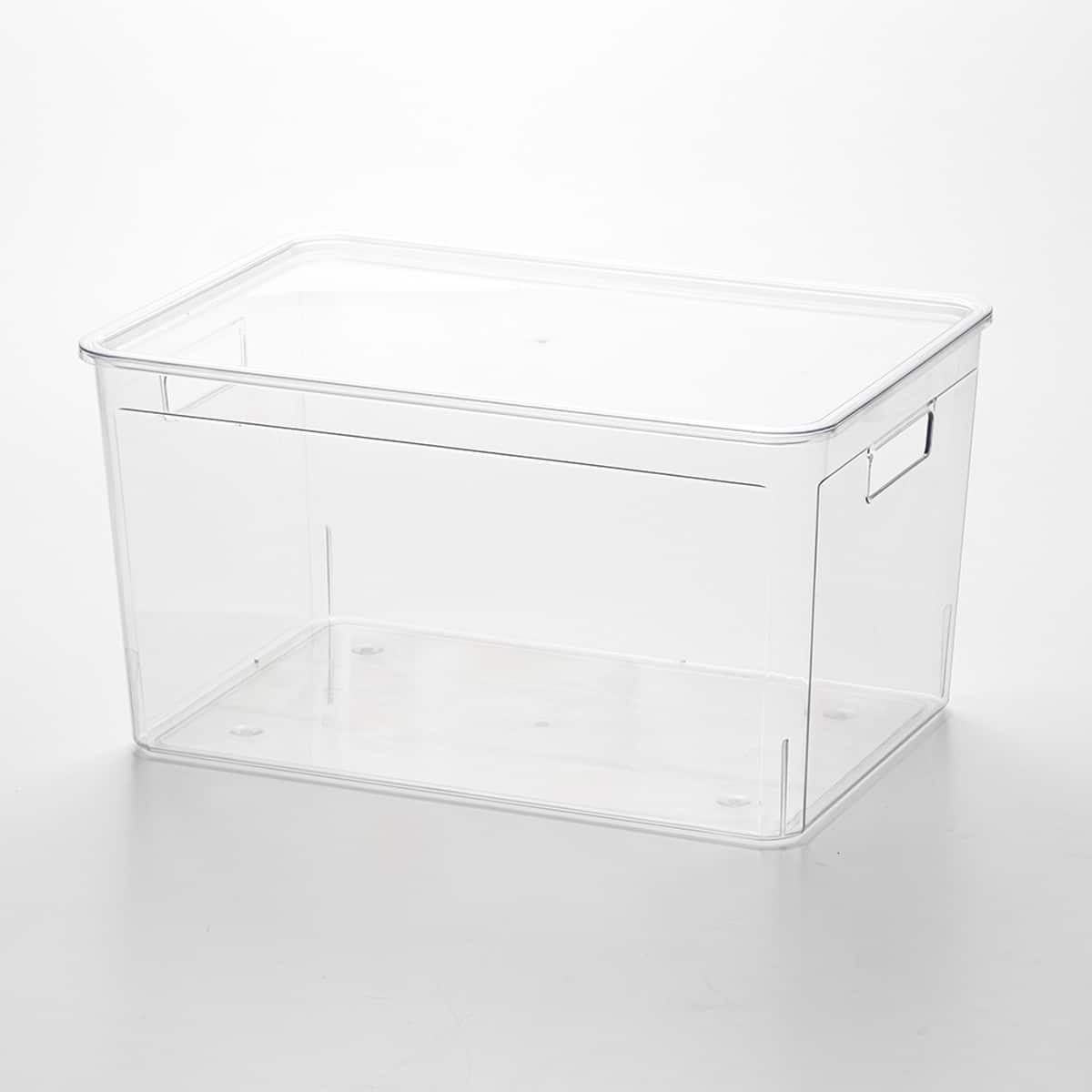 積み重ねできる ふた付き クリア収納ボックス M | ニトリネット【公式 積み重ねできる ふた付き クリア収納ボックス M | ニトリネット【公式