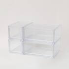 組合せ可能な 透明収納ケース 4点セット (幅78cm×高さ48cm NS5224-2) 20枚目画像