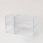 組合せ可能な 透明収納ケース 4点セット (幅78cm×高さ48cm NS5224-2) 20枚目画像