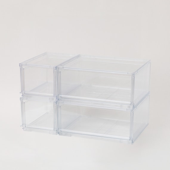 組合せ可能な 透明収納ケース 4点セット (幅78cm×高さ48cm NS5224-2) 20枚目画像