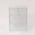 組合せ可能な 透明収納ケース 4点セット (幅78cm×高さ48cm NS5224-2) 22枚目画像