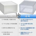 組合せ可能な 収納ケース2 透明(幅26cm×高さ24cm NS2624) 3枚目画像