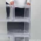 組合せ可能な 透明収納ケース (幅26cm×高さ24cm NS2624-2) 衣類・隙間・リビング・子供用にマルチに活躍 クリアケース 15枚目画像