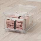 組合せ可能な 透明収納ケース (幅26cm×高さ24cm NS2624-2) 衣類・隙間・リビング・子供用にマルチに活躍 クリアケース 18枚目画像