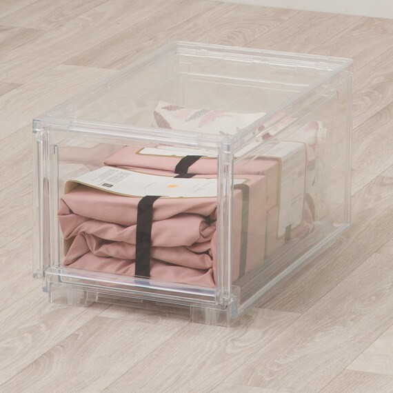 組合せ可能な 透明収納ケース (幅26cm×高さ24cm NS2624-2) 衣類・隙間・リビング・子供用にマルチに活躍 クリアケース 18枚目画像