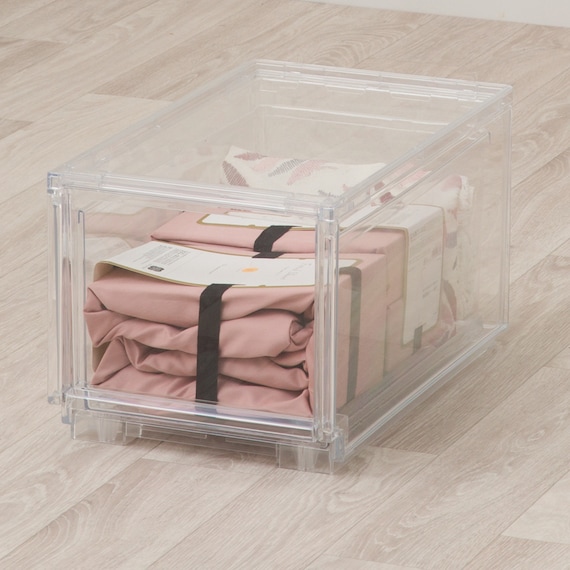 組合せ可能な 透明収納ケース (幅26cm×高さ24cm NS2624-2) 衣類・隙間・リビング・子供用にマルチに活躍 クリアケース 18枚目画像