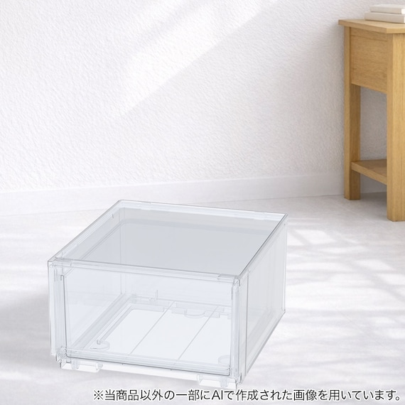 組合せ可能な 透明収納ケース (幅39cm×高さ24cm NS3924-2) 衣類・隙間・リビング・子供用にマルチに活躍 クリアケース 1枚目画像