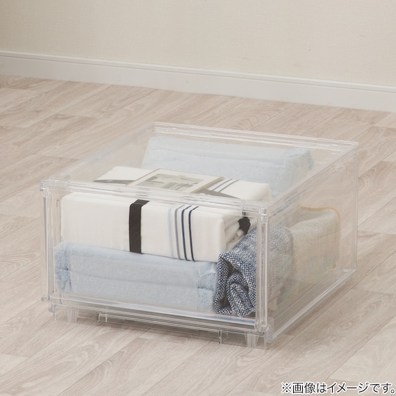 組合せ可能な 透明収納ケース (幅39cm×高さ24cm NS3924-2) 衣類・隙間・リビング・子供用にマルチに活躍 クリアケース 19枚目画像