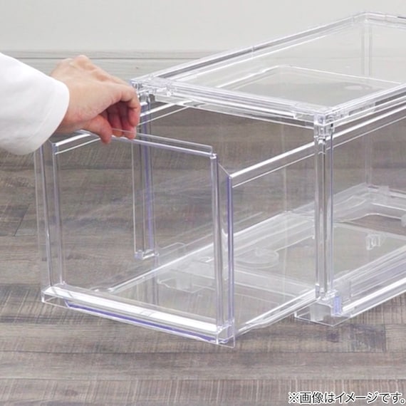 組合せ可能な 透明収納ケース (幅52cm×高さ24cm NS5224-2) 衣類・隙間・リビング・子供用にマルチに活躍 クリアケース 16枚目画像