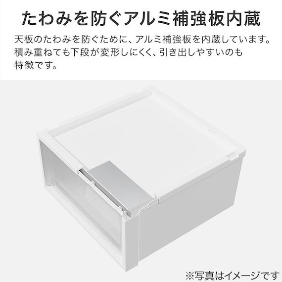 収納ケース フィッツケース奥行40cm(幅30×高さ20cm FC40-3020 ホワイト) 3枚目画像