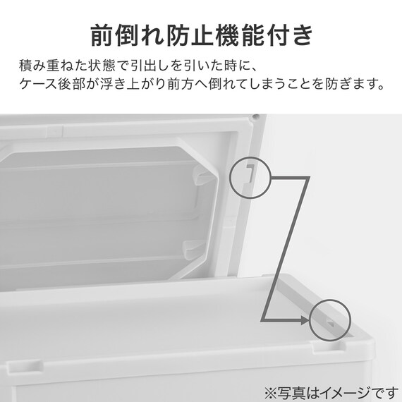 収納ケース フィッツケース奥行40cm(幅30×高さ20cm  FC40-3020 ホワイト) 4枚目画像