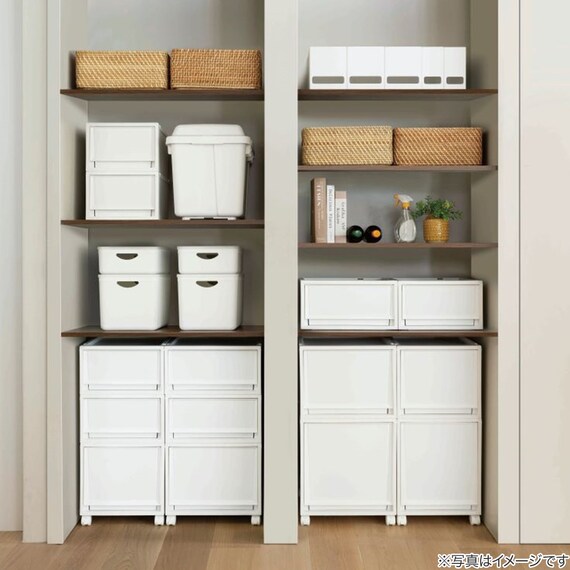 収納ケース フィッツケース奥行40cm(幅30×高さ20cm  FC40-3020 ホワイト) 12枚目画像