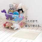 クリア収納ボックストレー付き (ワイド深型 ベージュ) 2枚目画像