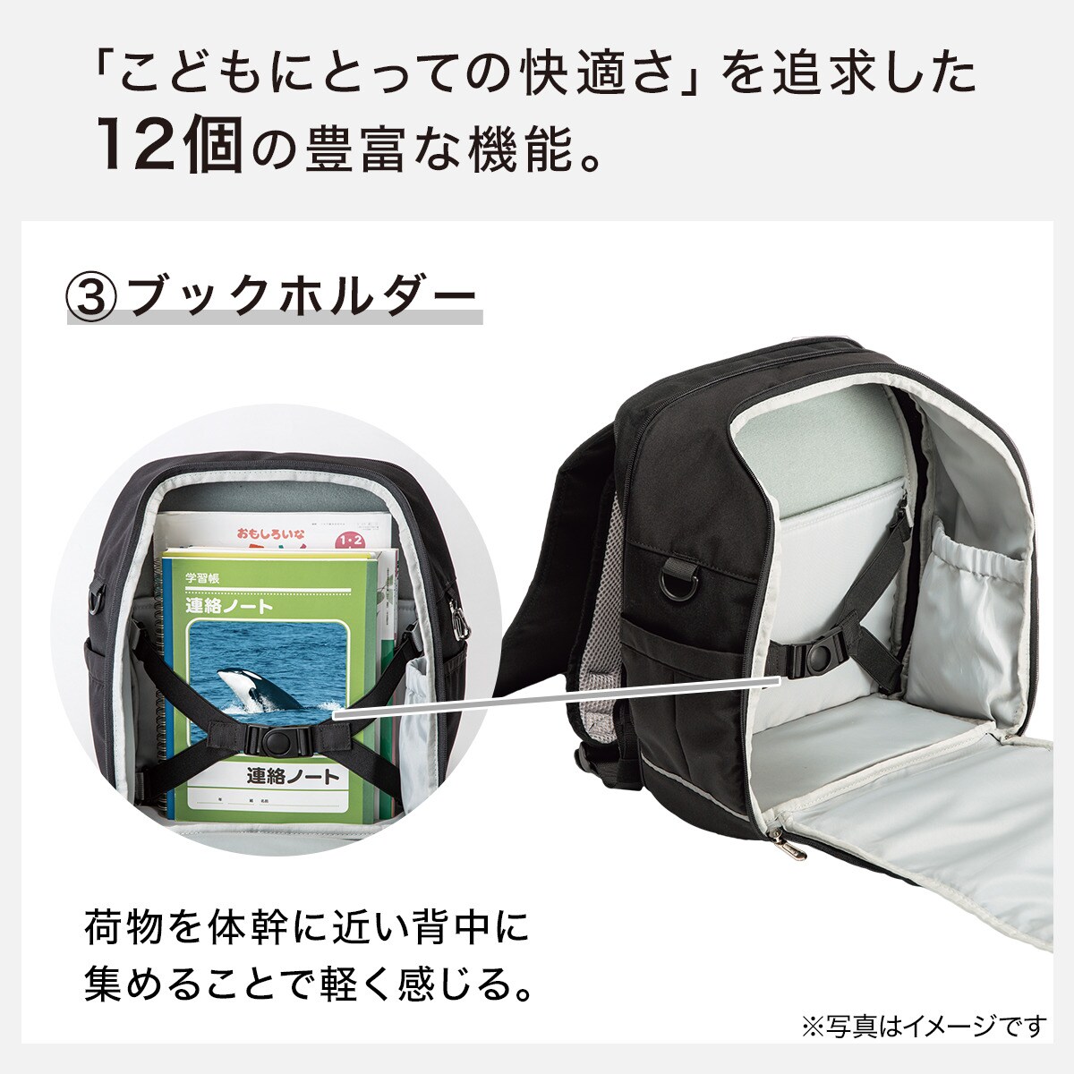 傷・汚れに強い超軽量ランドセルNシールドF(ブラック) | ニトリ