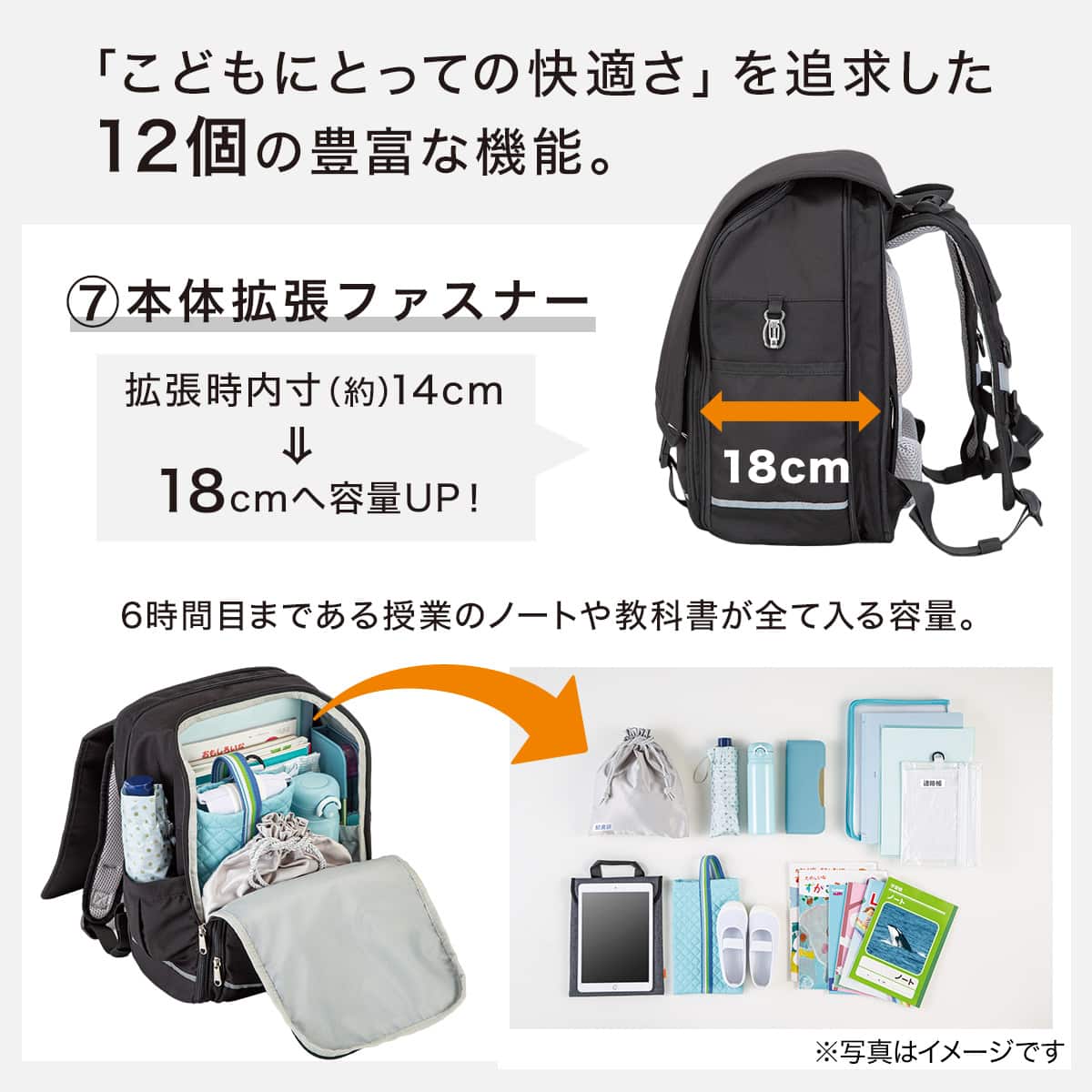 傷・汚れに強い超軽量ランドセルNシールドF(ブラック) | ニトリネット
