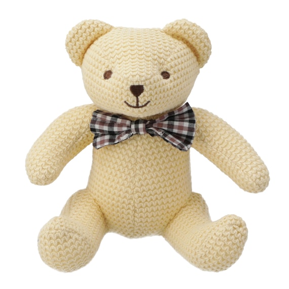 ぬいぐるみ ニットネクタイクマ (YE QT06) 2枚目画像