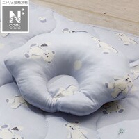 【デコホーム商品】NクールWSP ベビーまくら テディ柄(TB2501)
