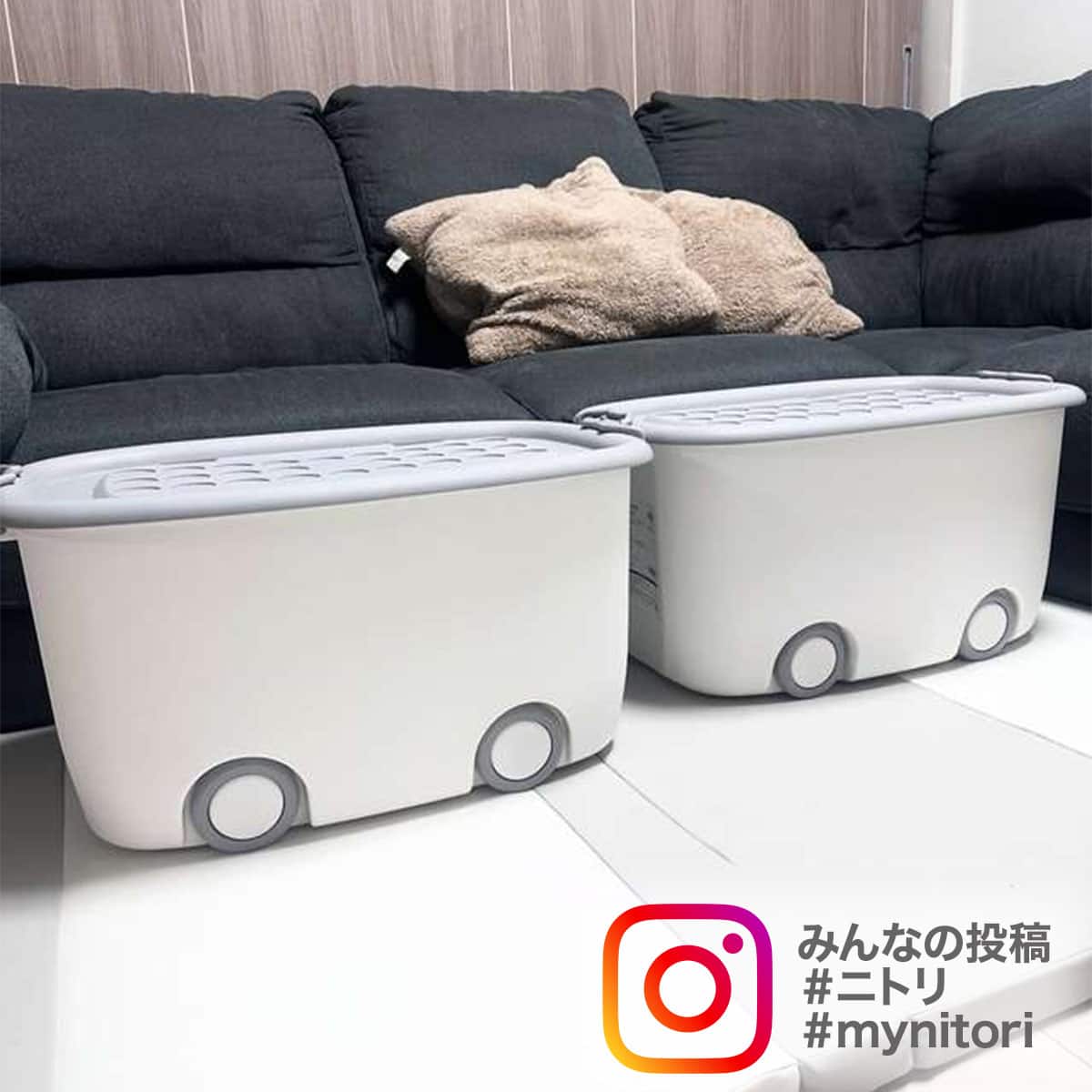 おもちゃにぴったり キャスター付きトイボックス【深型おもちゃ箱