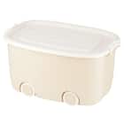 おもちゃにぴったり キャスター付きトイボックス【深型おもちゃ箱】(ベージュ/ホワイト) 1枚目画像