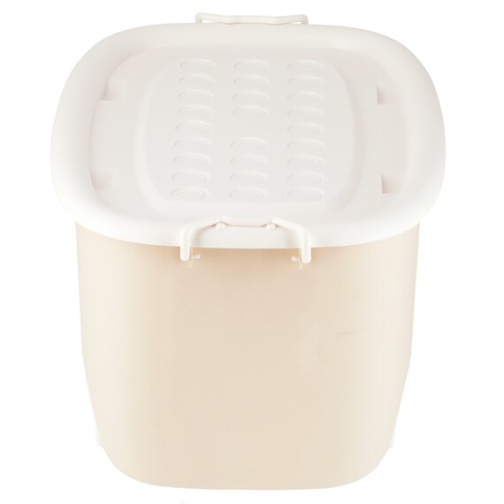 おもちゃにぴったり キャスター付きトイボックス【深型おもちゃ箱】(ベージュ/ホワイト) 6枚目画像