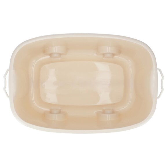 おもちゃにぴったり キャスター付きトイボックス【深型おもちゃ箱】(ベージュ/ホワイト) 9枚目画像