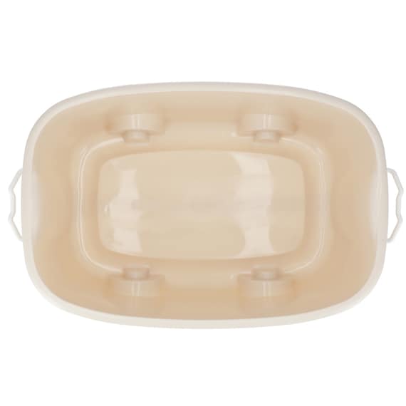 おもちゃにぴったり キャスター付きトイボックス【深型おもちゃ箱】(ベージュ/ホワイト) 9枚目画像