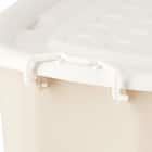 おもちゃにぴったり キャスター付きトイボックス【深型おもちゃ箱】(ベージュ/ホワイト) 12枚目画像