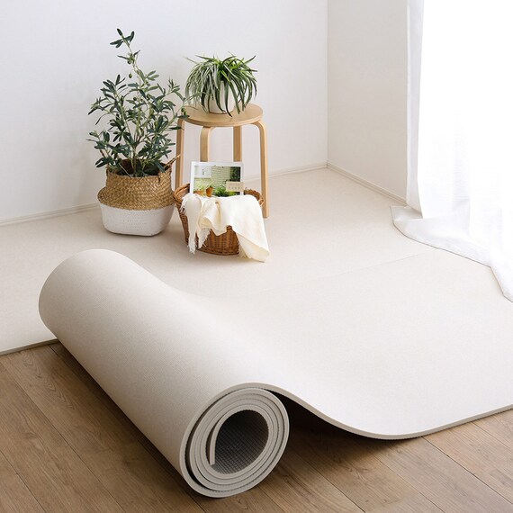 継ぎ目がない PVCロールマット スリムショート(110×200cm) (BE) 5枚目画像