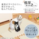 極厚2cm 制菌・抗菌・防音・滑り止め付き 起毛パズルマット4枚 ふち付き(ベージュ SN01 57×57cm) 3枚目画像