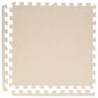 極厚2cm 制菌・抗菌・防音・滑り止め付き 起毛パズルマット4枚 ふち付き(ベージュ SN01 57×57cm) 4枚目画像