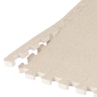 極厚2cm 制菌・抗菌・防音・滑り止め付き 起毛パズルマット4枚 ふち付き(ベージュ SN01 57×57cm) 6枚目画像