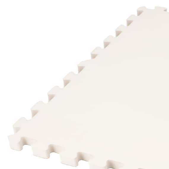 極厚2cm 制菌・抗菌・防音・滑り止め付き 起毛パズルマット4枚 ふち付き(ベージュ SN01 57×57cm) 8枚目画像