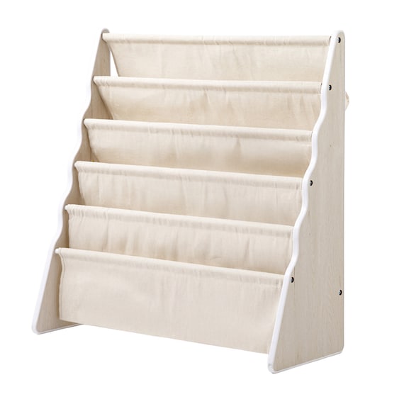 絵本ラック5段ミア(ホワイトウォッシュ) 1枚目画像