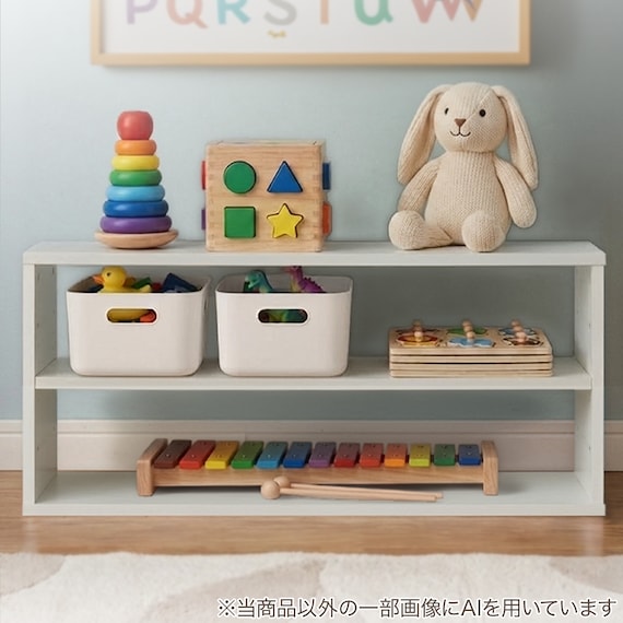 キッズ デスク収納 Nセルフル(ホワイト) 2枚目画像