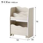 キッズ収納ラック (Nミア S ホワイトウォッシュ) 2枚目画像
