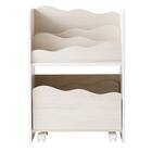 キッズ収納ラック (Nミア S ホワイトウォッシュ) 4枚目画像