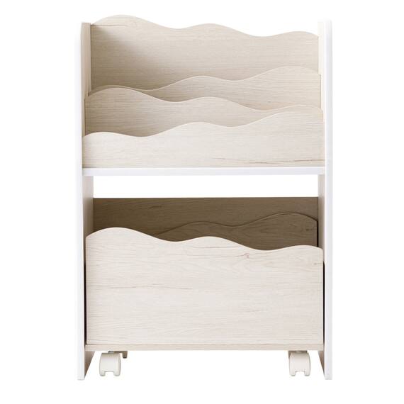 キッズ収納ラック (Nミア S ホワイトウォッシュ) 4枚目画像