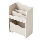 キッズ収納ラック (Nミア S ホワイトウォッシュ) 7枚目画像