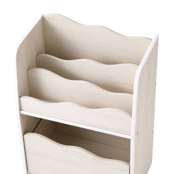 キッズ収納ラック (Nミア S ホワイトウォッシュ) 8枚目画像