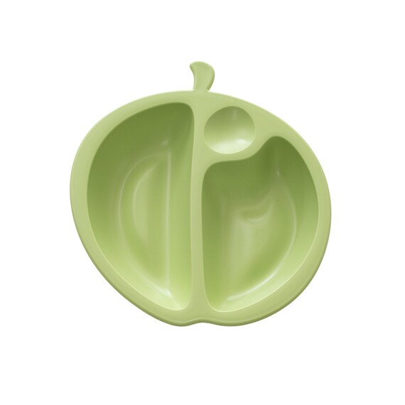 撥水アップルプレート グリーン KL01 2枚目画像