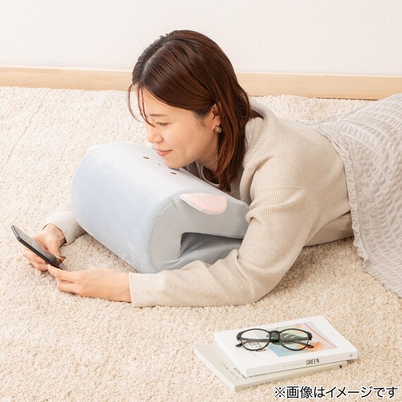 挟んで使えるもちもちマルチクッション(ゾウ BK001) 3枚目画像